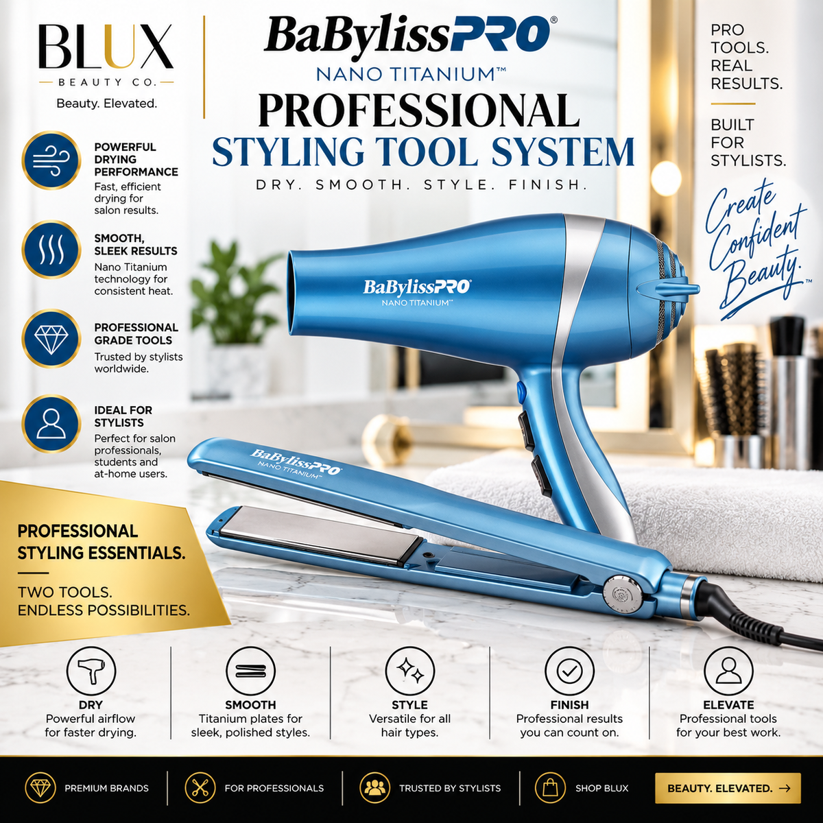 BaBylissPRO Nano Titanium Professional Styling System