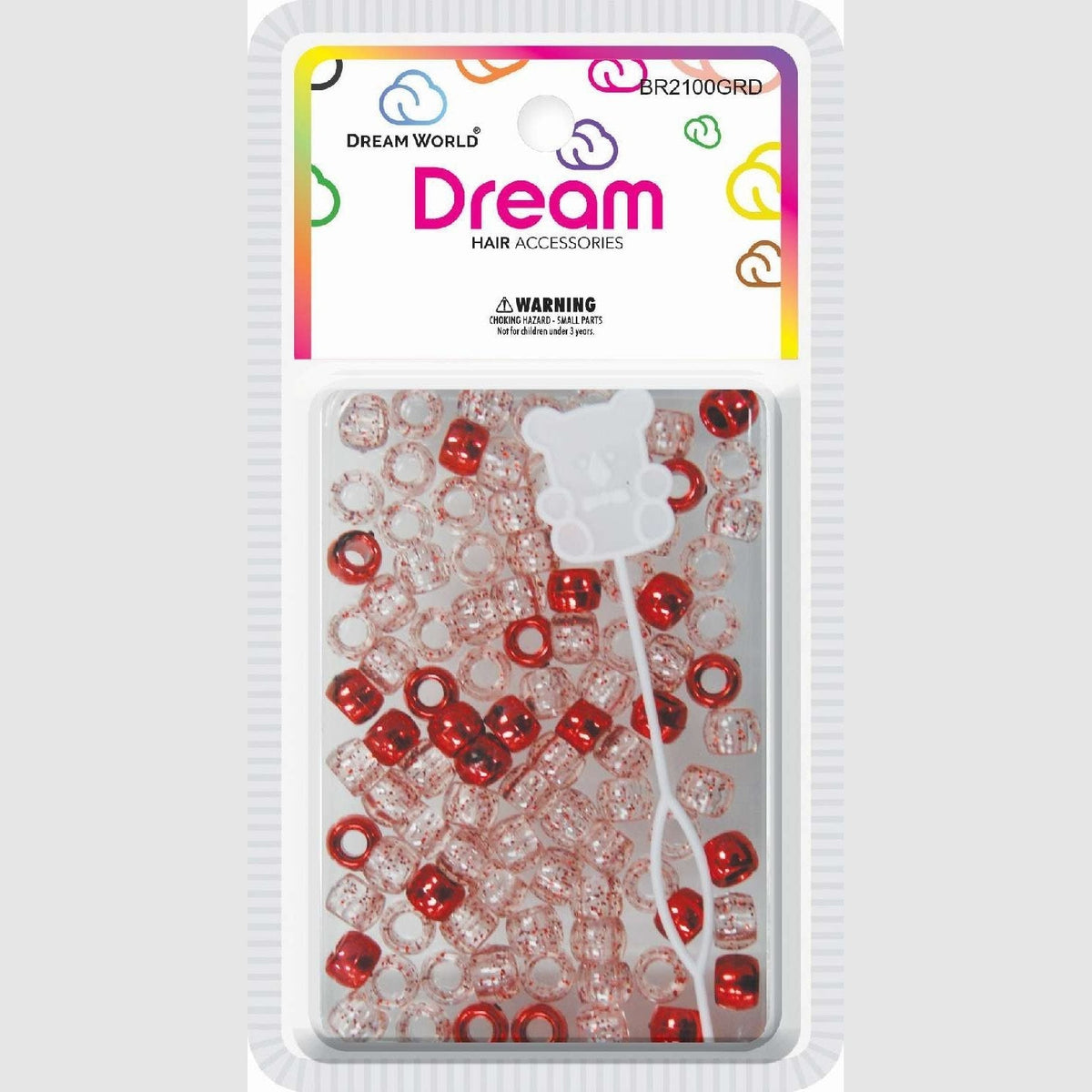 Chloe Bead 2100 Round Glitter Red