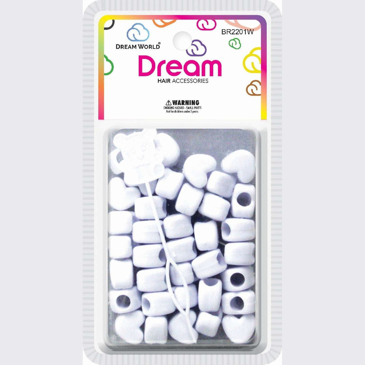 Chloe Bead Heart Big White