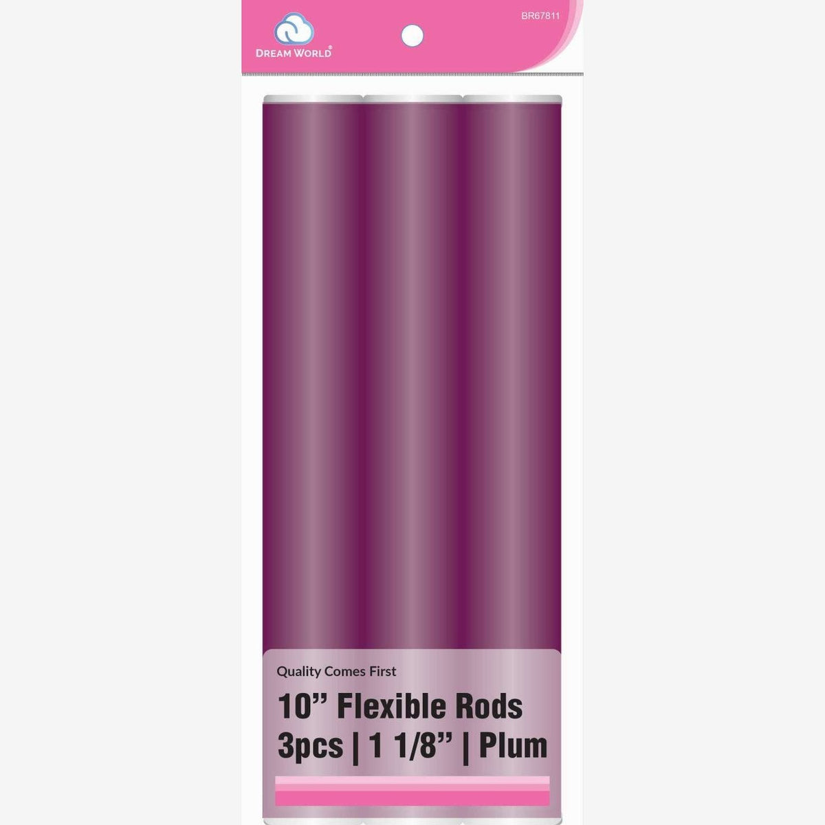 Brittny Rod Flex 10 Plum 3Ct - 1.125