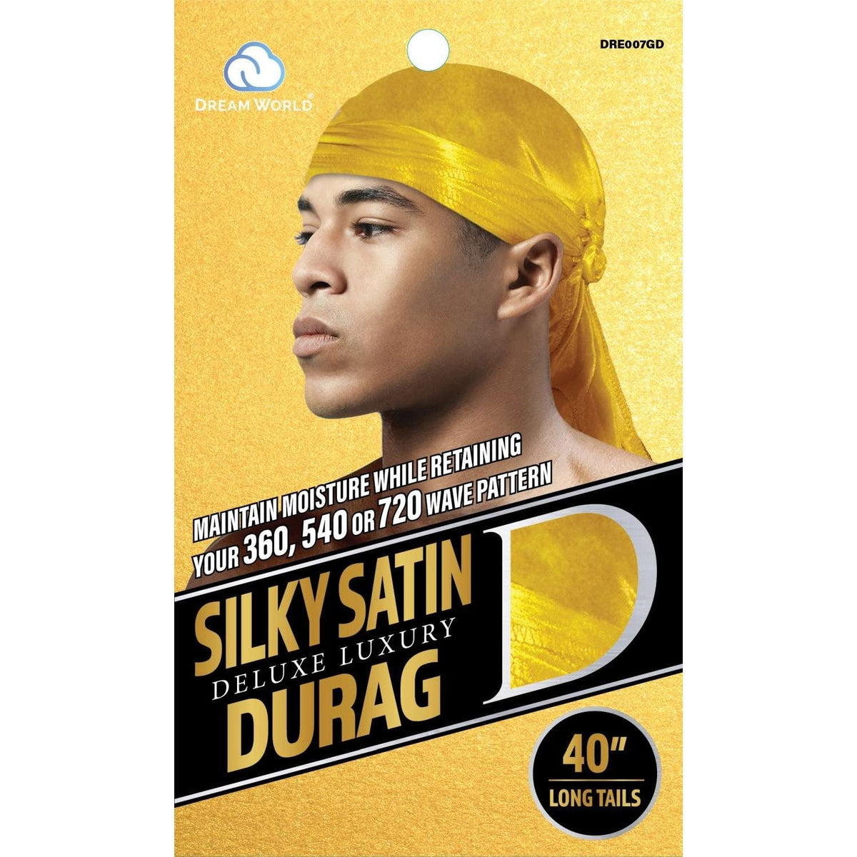 Dream Men Durag Smooth  Thick Gold